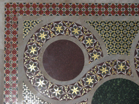 Palatine Chapel, Palermo, Sicily - detail of geometric mosaic programme. 